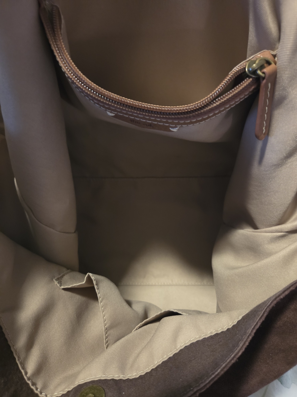The Sak Los Feliz Large Tote Suede Hobo Bag in Dark Brown - Picture 10 of 16